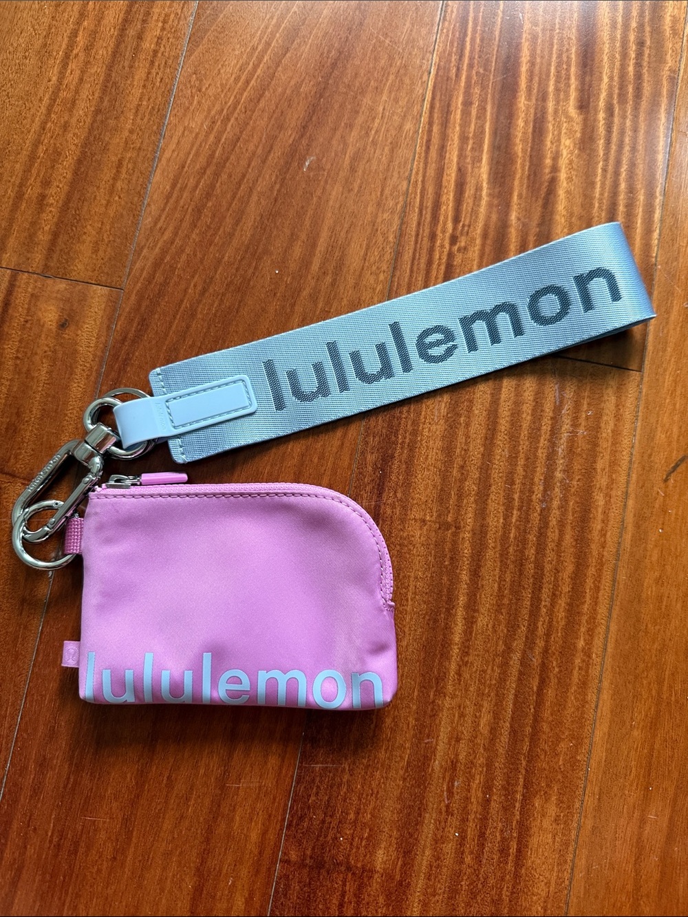 lululemon athletica Pink Coin Pouch with Branded Wrist Strap